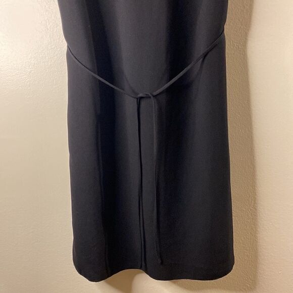 ARITZIA Wilfred Aritzia Sabine Black Midi Tie Front  Dress (Size XS) - Picture 8 of 11
